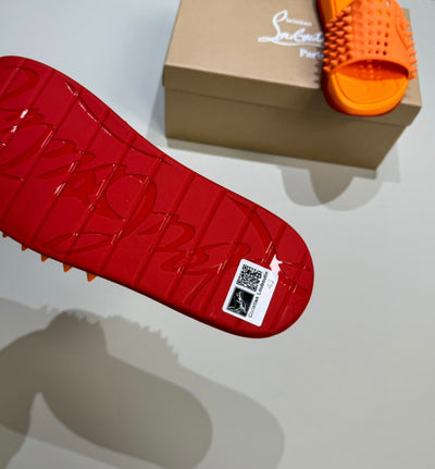 Men Jet Black Luxe Slide – Woven Leather Look