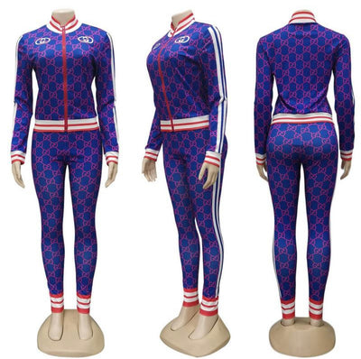 “Gucci inspired Royal Blue Tracksuit – Classic Meets Contemporary”