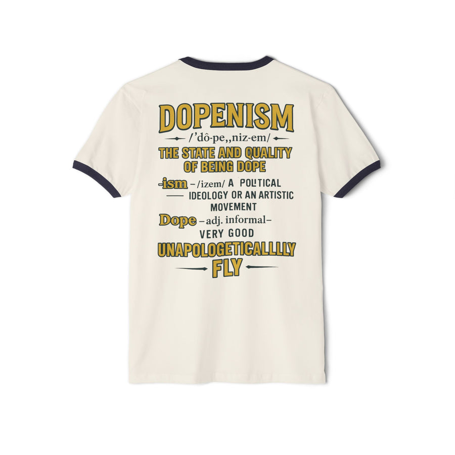 DOPENISM Unisex Cotton Ringer T-Shirt | Stylish Graphic Tee, Casual Wear, Unisex Fashion, Gift for Trendsetters, Statement T-Shirt