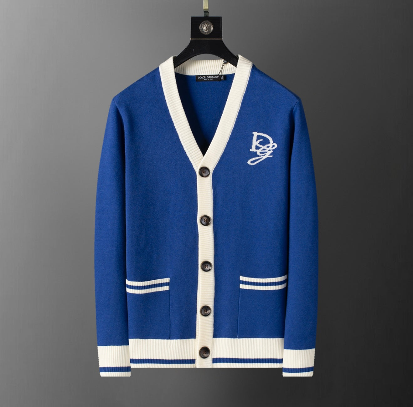 Men’s Designer Inspired Casual V-Neck Button Up Sweater