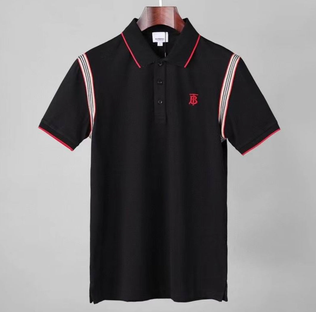Timeless Elegance: Burberry inspired Striped Sleeve Polos