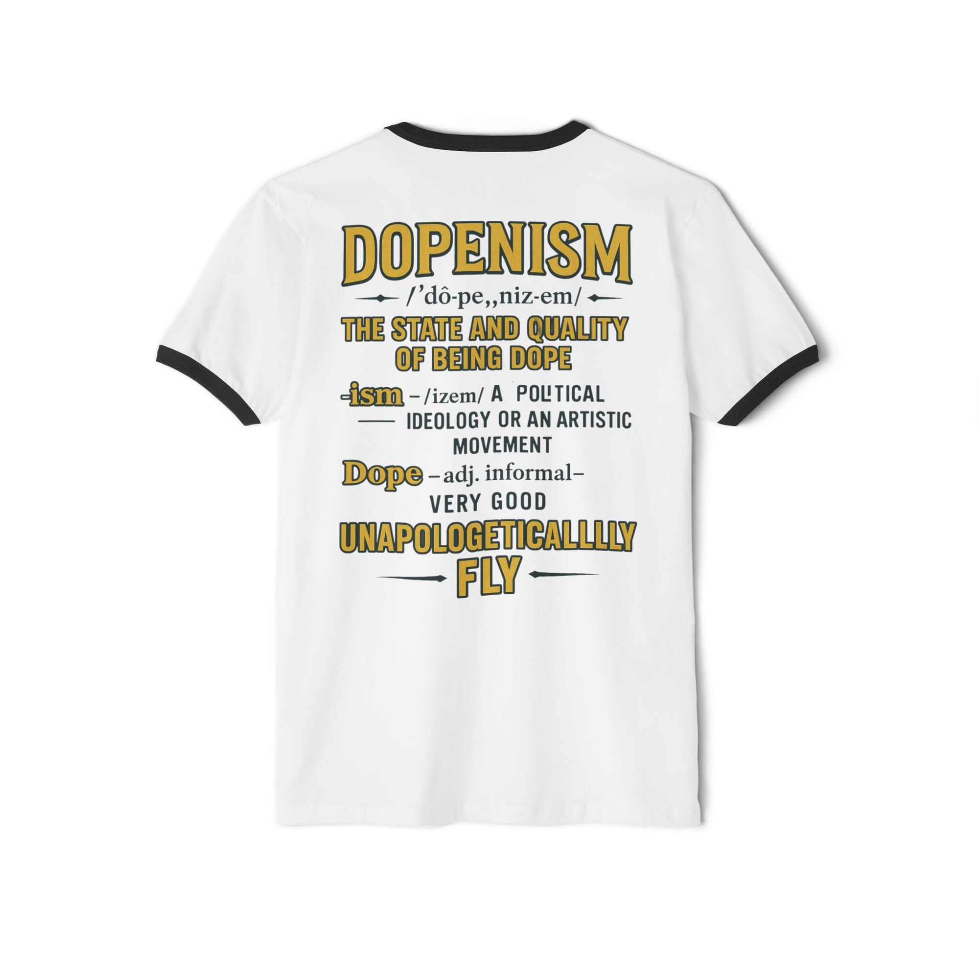 DOPENISM Unisex Cotton Ringer T-Shirt | Stylish Graphic Tee, Casual Wear, Unisex Fashion, Gift for Trendsetters, Statement T-Shirt