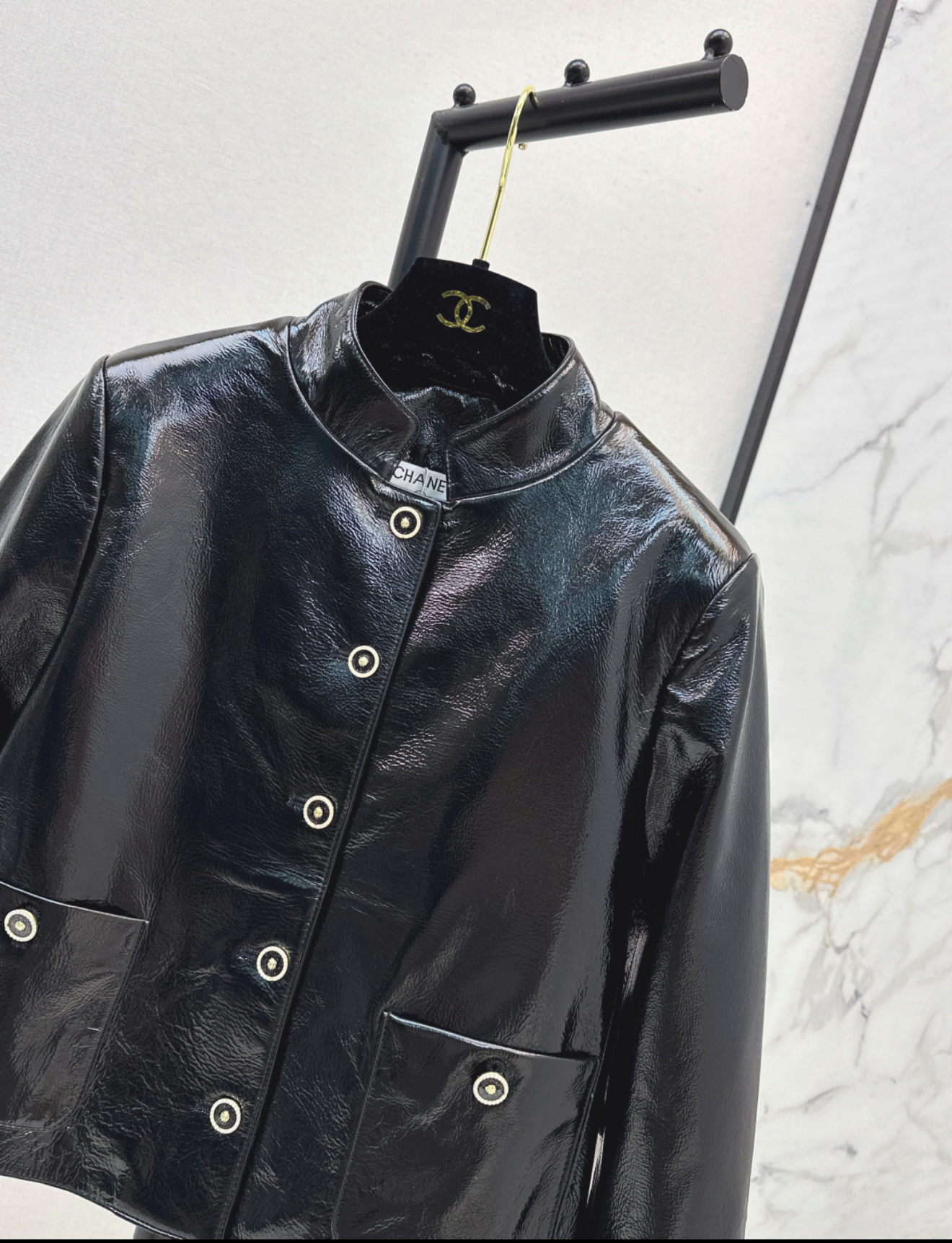 Chanel Inspired Genuine Leather Jacket