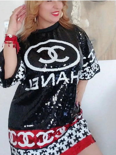 Glam in Every Detail: Chanel inspired Sequin Oversized Tee