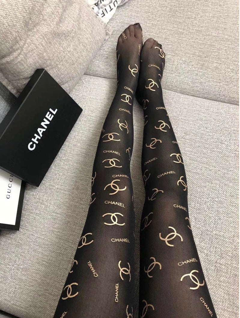 Elegant Allure: Chanel inspired Designer Pantyhose