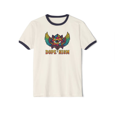 DOPENISM Unisex Cotton Ringer T-Shirt | Stylish Graphic Tee, Casual Wear, Unisex Fashion, Gift for Trendsetters, Statement T-Shirt