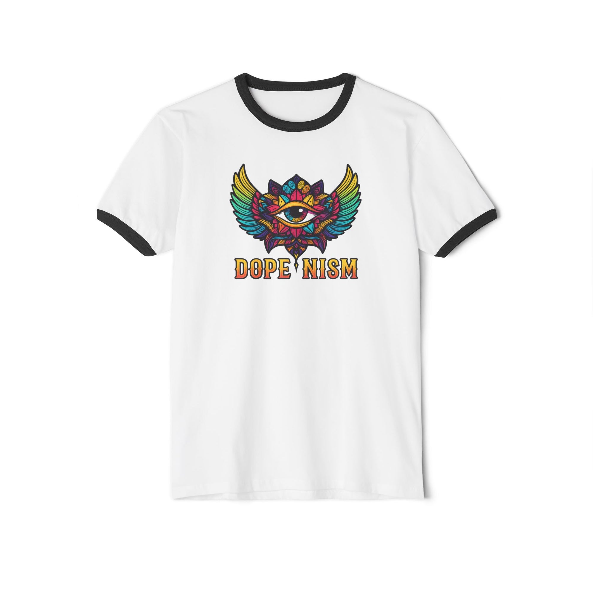 DOPENISM Unisex Cotton Ringer T-Shirt | Stylish Graphic Tee, Casual Wear, Unisex Fashion, Gift for Trendsetters, Statement T-Shirt
