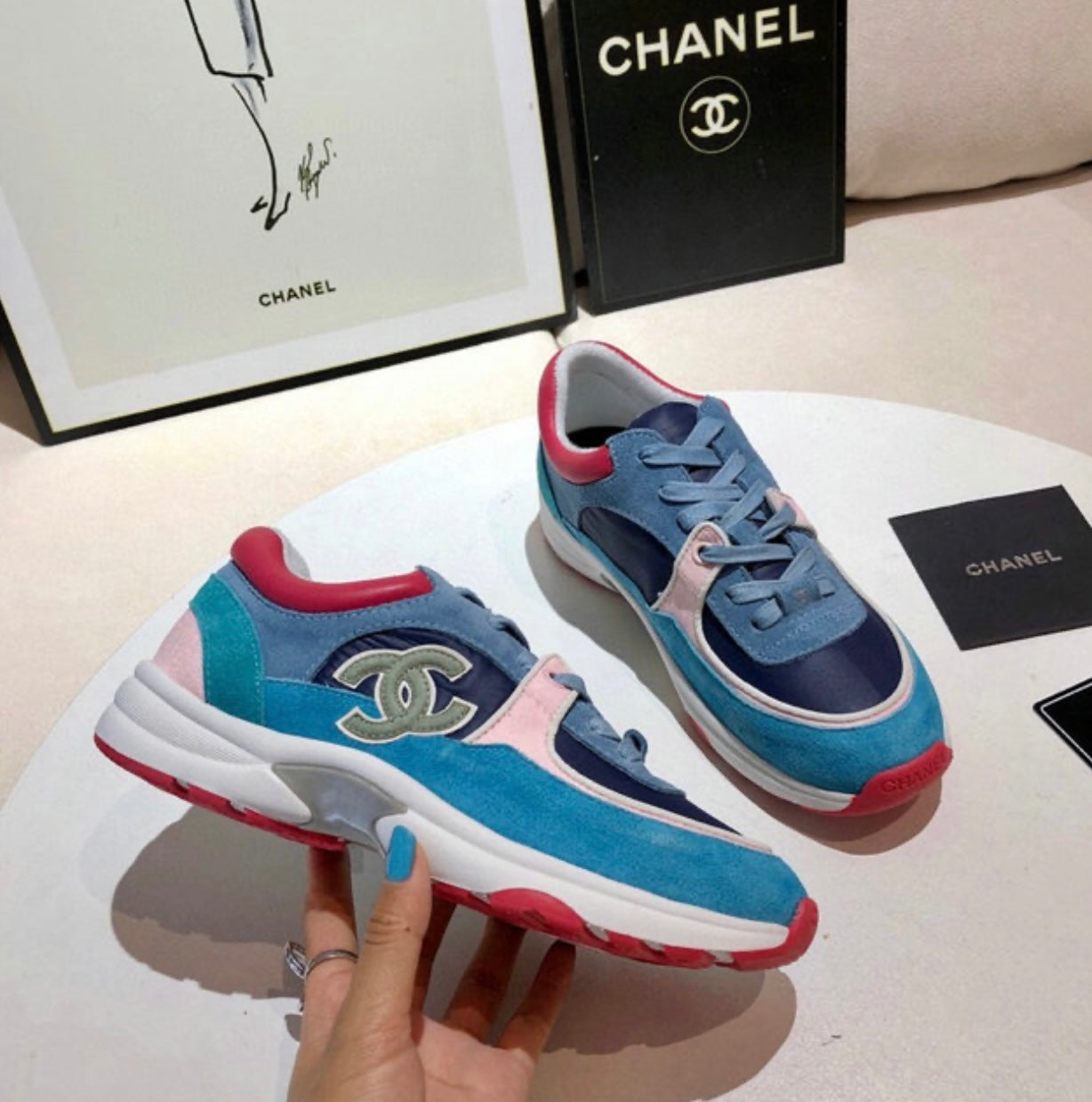 Chanel Inspired Women’s Sneakers