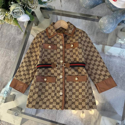 Girls Designer Inspired Quarter Length Trench