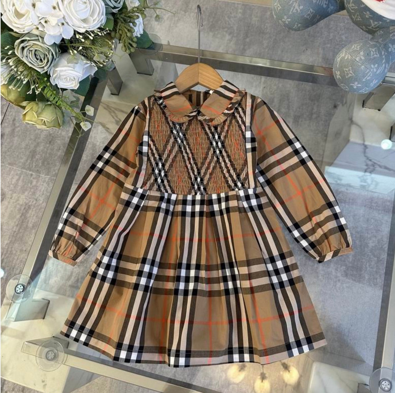 Girls Designer Inspired Long Sleeve Dress