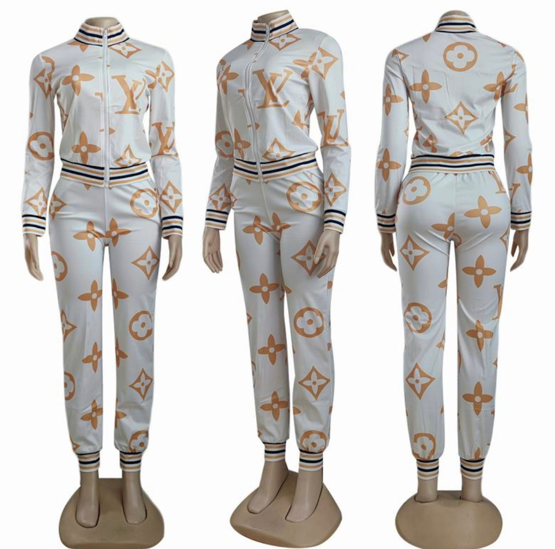 Luxe Louis Vuitton Monogram inspired Tracksuit Collection