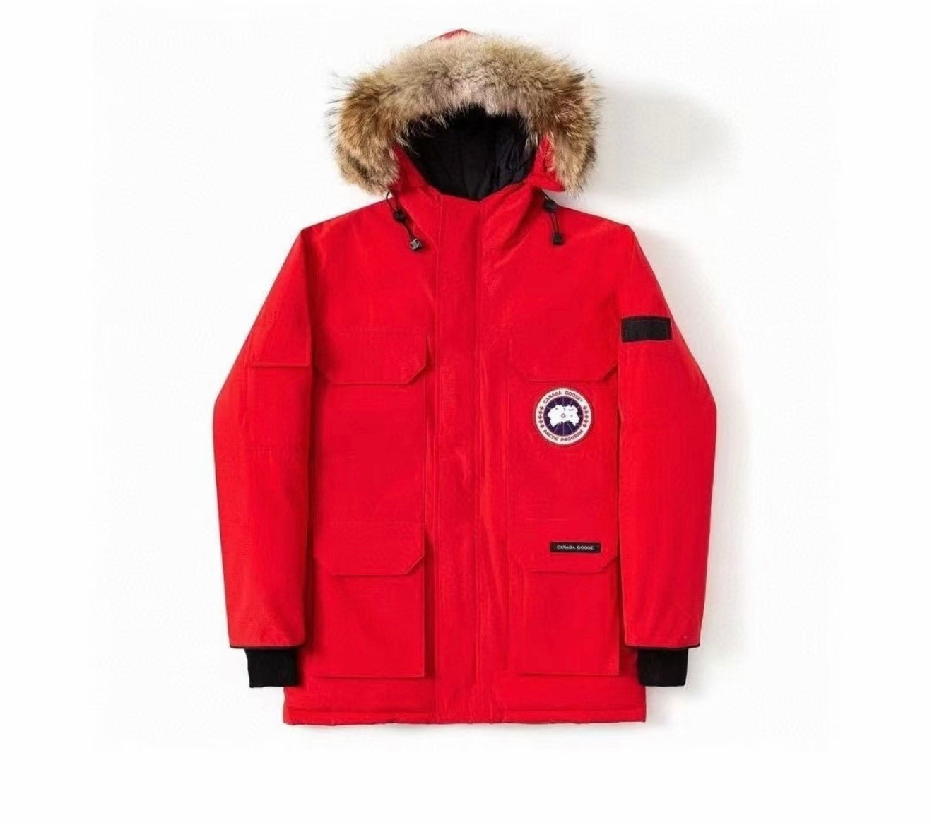 Designer Inspired Heavy Duty Coat with Faux Fur Trim Hood