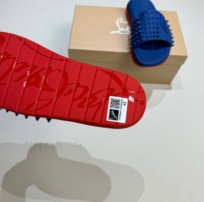 Men Jet Black Luxe Slide – Woven Leather Look