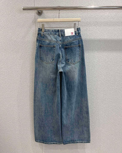 Women’s Designer Inspired Wide Leg Denim Jeans