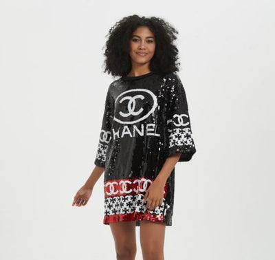 Glam in Every Detail: Chanel inspired Sequin Oversized Tee