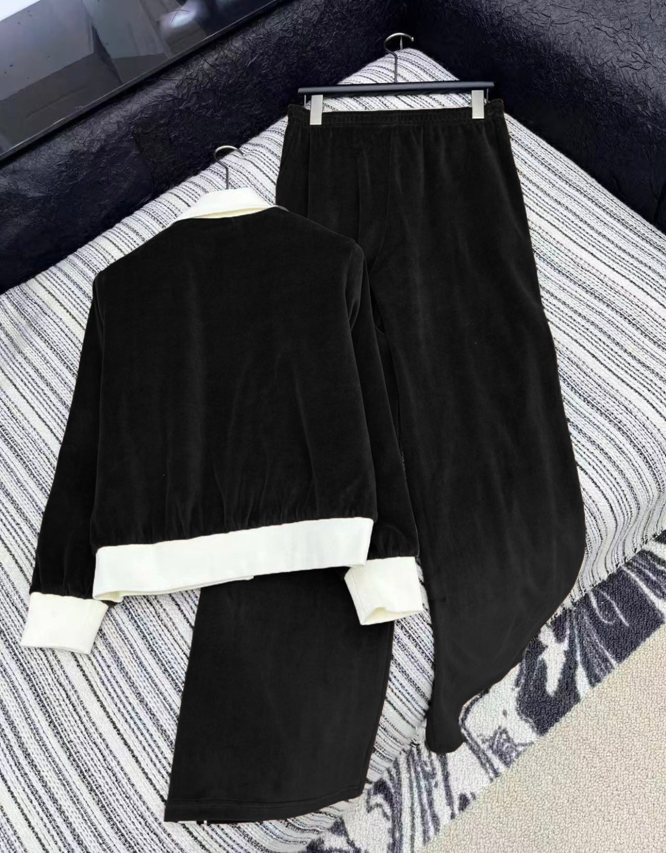 Celine Inspired Velour Tracksuit
