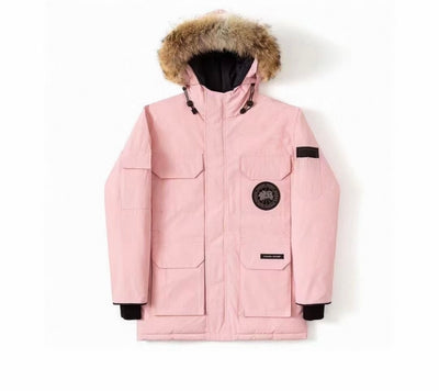 Designer Inspired Heavy Duty Coat with Faux Fur Trim Hood