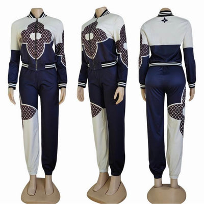 Luxe Louis Vuitton Monogram inspired Tracksuit