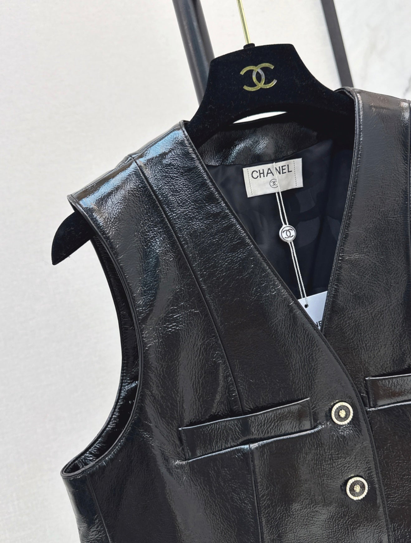 Chanel Inspired Genuine Leather Vest