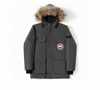 Designer Inspired Heavy Duty Coat with Faux Fur Trim Hood