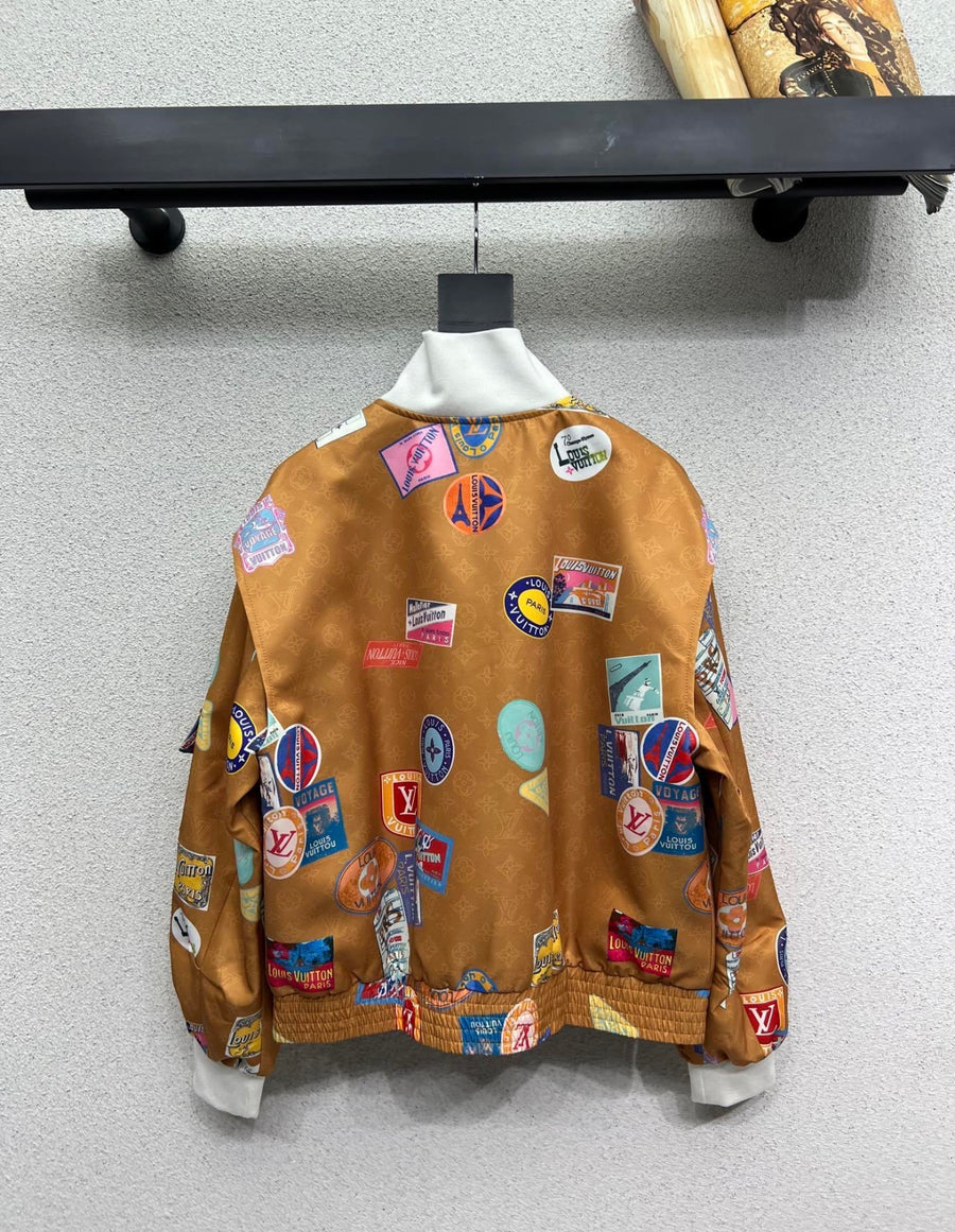 Women’s Designer Inspired Silk All over Print Jacket