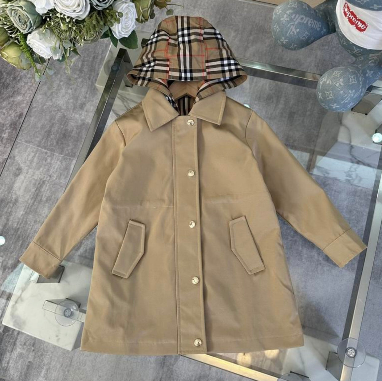 Kids Designer Inspired Trench Coat