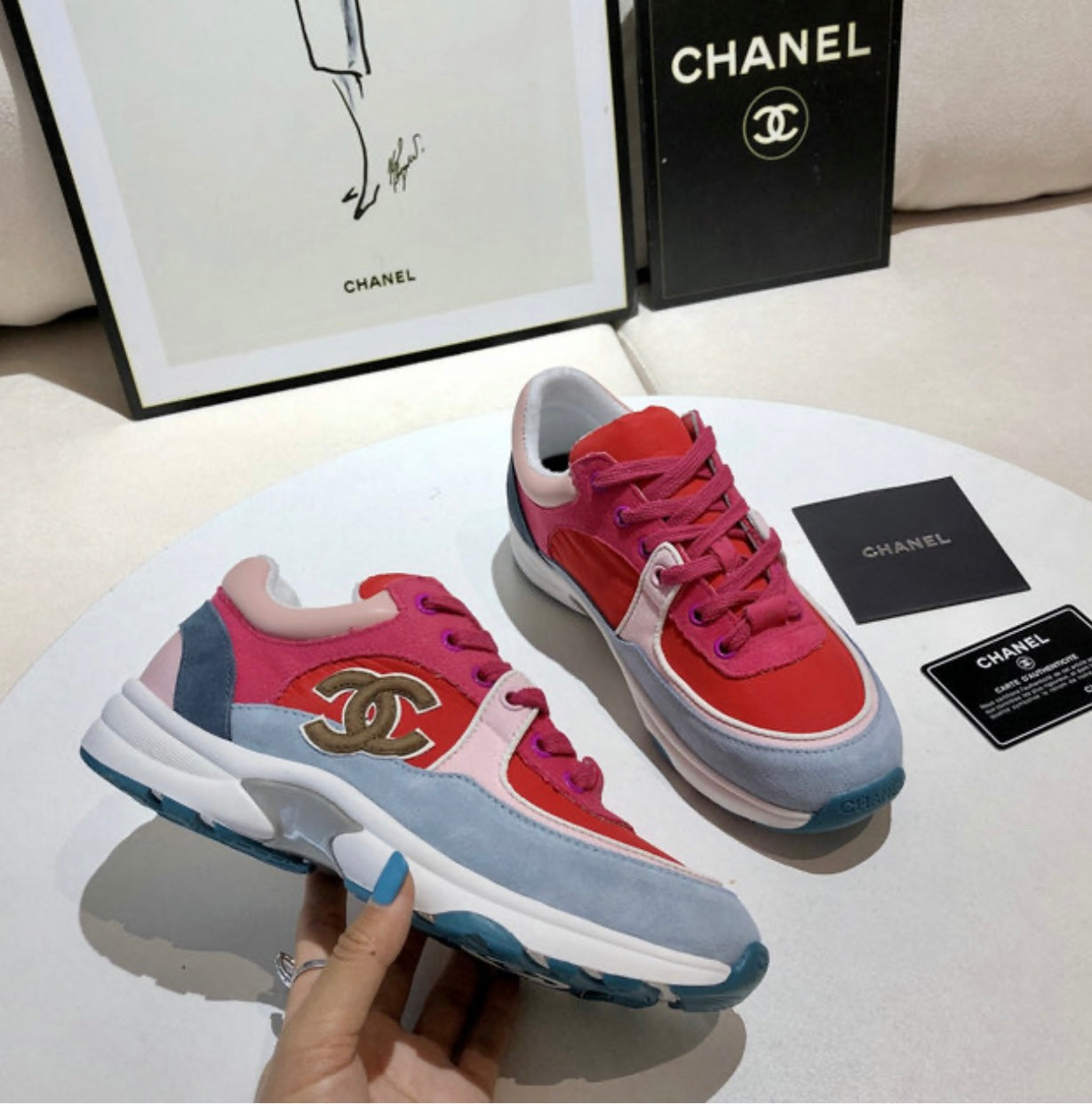 Chanel Inspired Women’s Sneakers