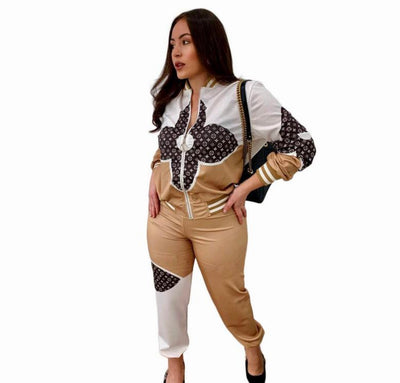 Luxe Louis Vuitton Monogram inspired Tracksuit