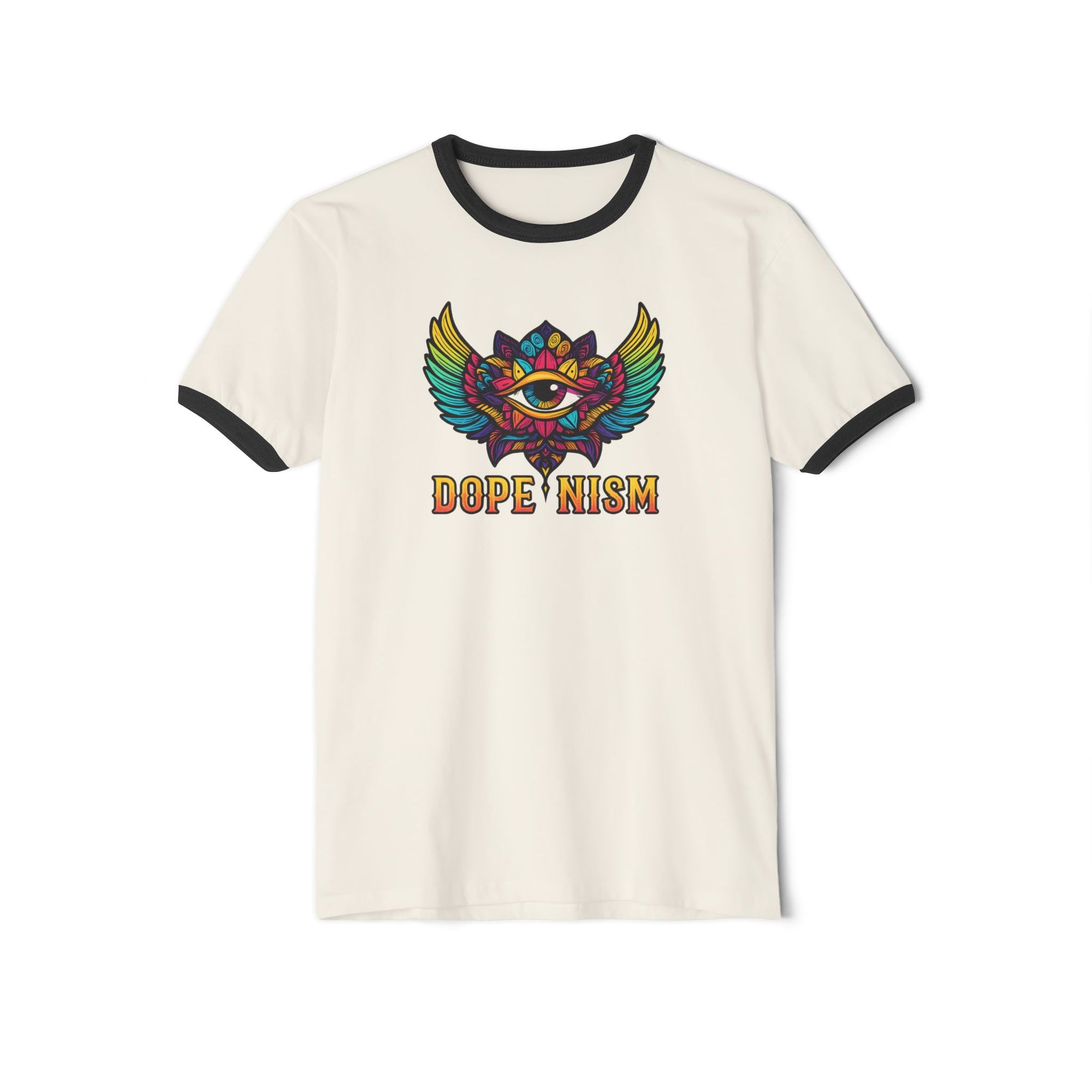 DOPENISM Unisex Cotton Ringer T-Shirt | Stylish Graphic Tee, Casual Wear, Unisex Fashion, Gift for Trendsetters, Statement T-Shirt
