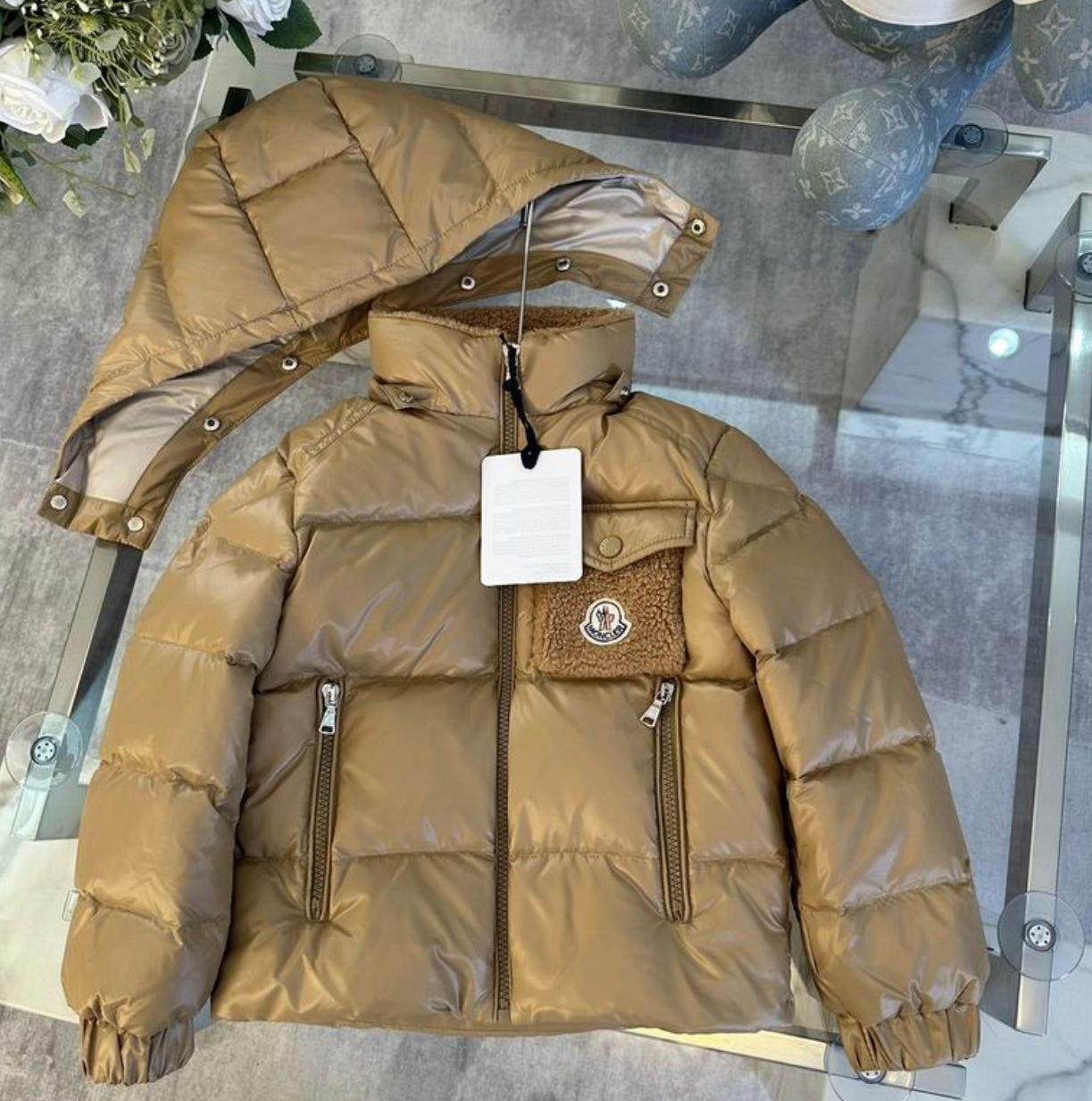 Boys Designer Inspired Puffer with Detachable Hood
