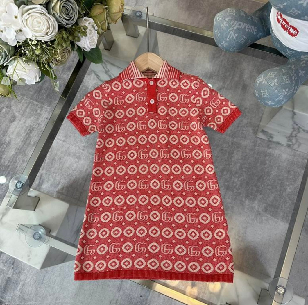 Retro Chic: Gucci Inspired Monogram Knit Dress