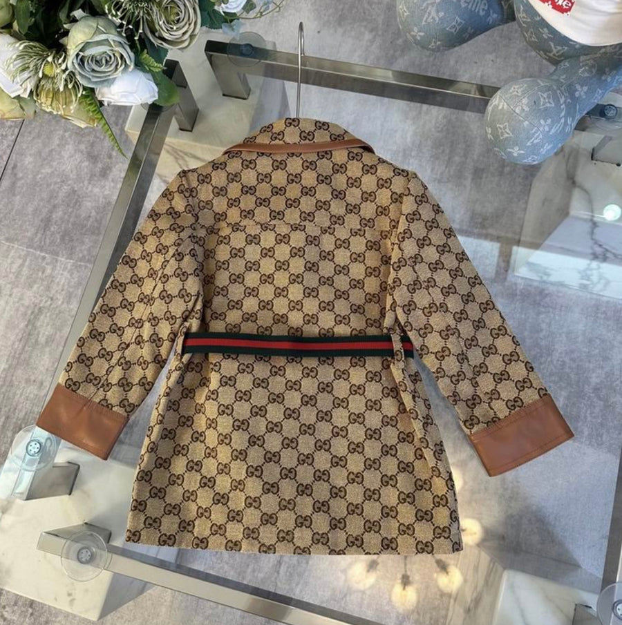 Girls Designer Inspired Quarter Length Trench