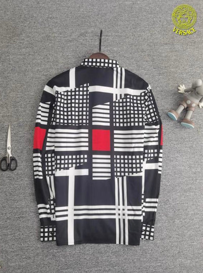 Versace inspired Medusa Graphic Silk Shirt