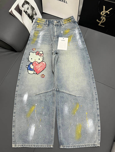 Women’s Designer Inspired Pants With Hello Kitty