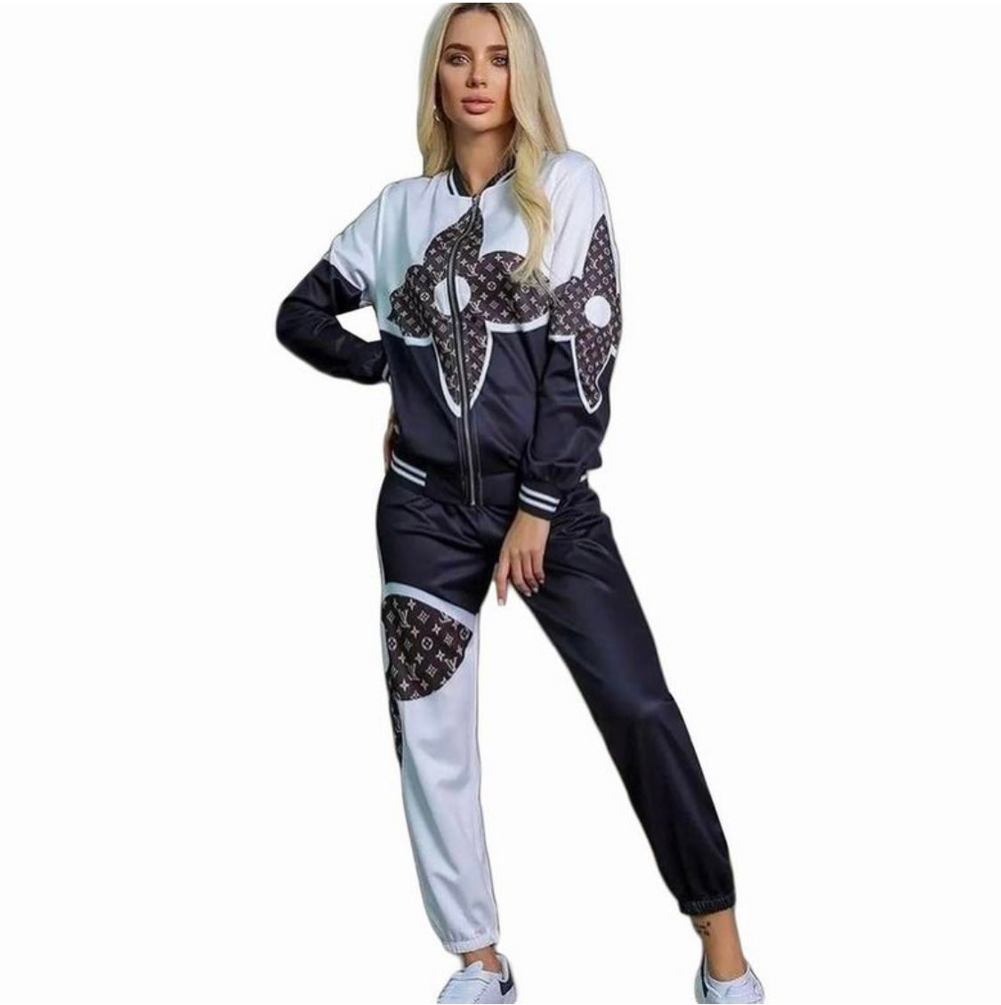 Luxe Louis Vuitton Monogram inspired Tracksuit