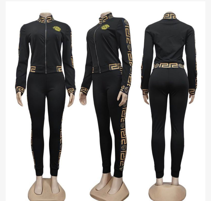 Versace inspired Greca Trim Tracksuit - Timeless Elegance with a Sporty Edge