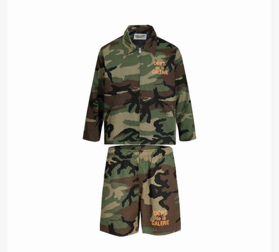 Gallery Dept. inspired Camo Print Zip-Up Set