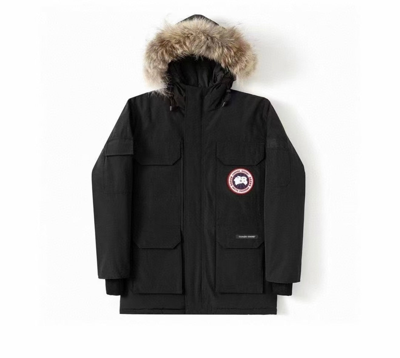 Designer Inspired Heavy Duty Coat with Faux Fur Trim Hood