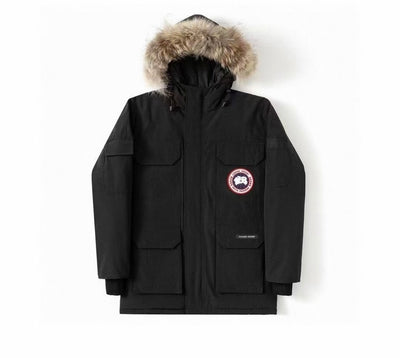 Designer Inspired Heavy Duty Coat with Faux Fur Trim Hood