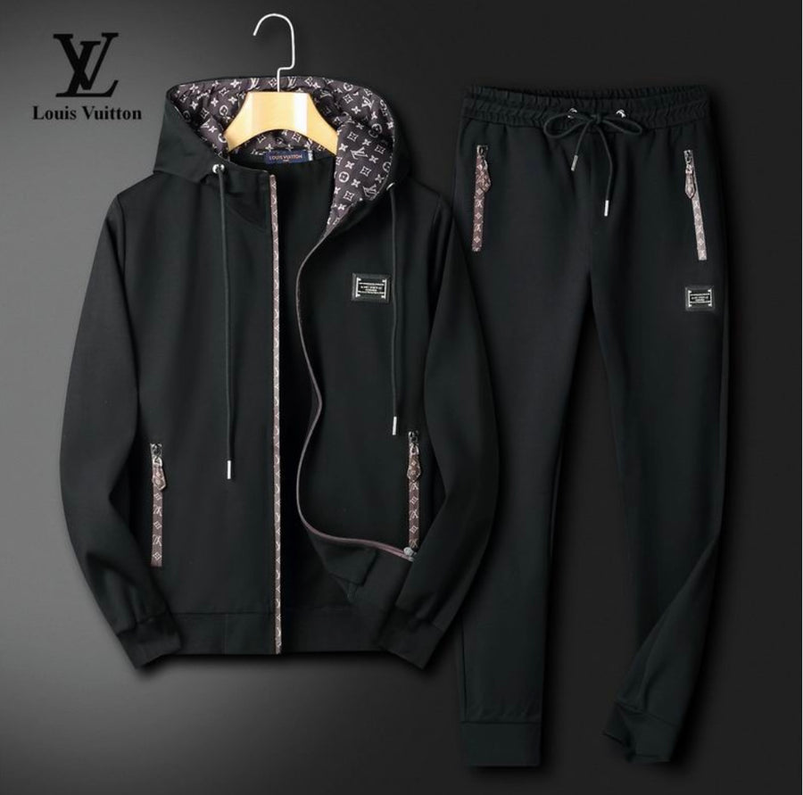 Sleek and Stealthy: Louis Vuitton inspired Monogram Track Set