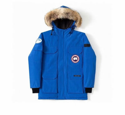 Designer Inspired Heavy Duty Coat with Faux Fur Trim Hood