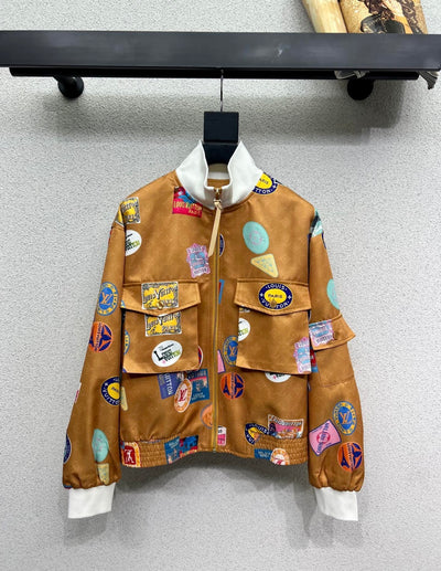 Women’s Designer Inspired Silk All over Print Jacket