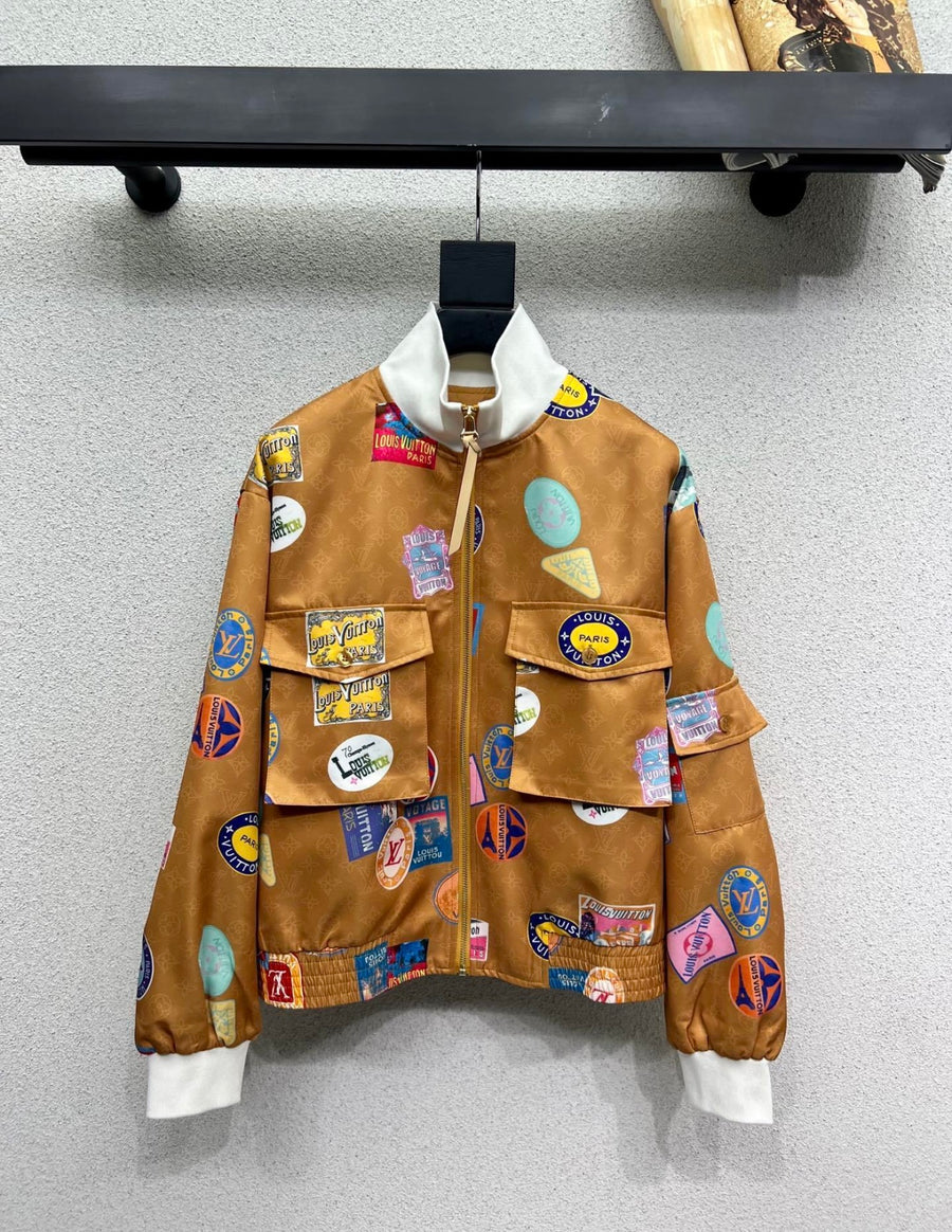 Women’s Designer Inspired Silk All over Print Jacket