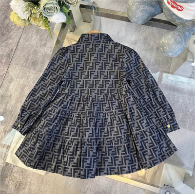 Girls Designer Inspired Long Sleeve Dress