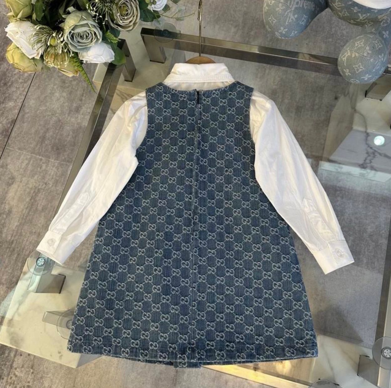 Girls Designer Inspired Blouse and Dress Set