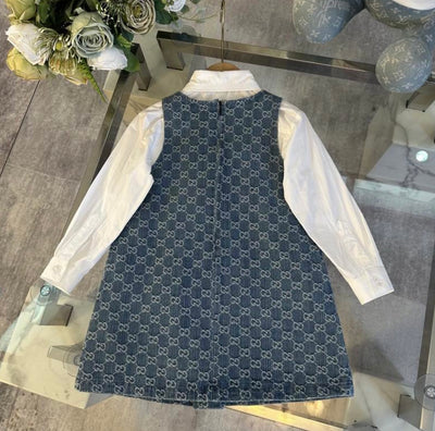 Girls Designer Inspired Blouse and Dress Set